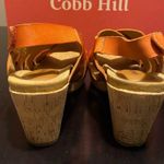 Cobb Hill by Rockport Alleah slingback wedge sandal size 9W Orange w/ cork sole Photo 5