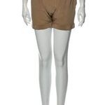 Brochu Walker Size P (XS/S) 100% Silk Brown Cuffed Mini Shorts Photo 0