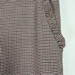 ZARA Herringbone Trouser Pants Sz Large Ruffle Pockets High Rise Black White Red Photo 7