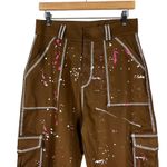 Pretty Little Thing NWT Cargo Pants Womens 6 Paint Splatter Streetwear Y2K Edgy Photo 3
