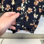 Sugar Lips  Navy Blue Floral Long‎ Bell Sleeve Boho Romper Size M Photo 5