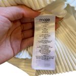 Maje  Rib Knit Bardot-Neck Top In White Size 2 Photo 6