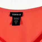 Torrid 1X Top Strappy Short Sleeve Peach Georgette Chiffon Solid Tee 899 Photo 8