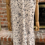 A New Day Spotted  midi dress with a lace neckline and slit / XL / EUC Photo 0