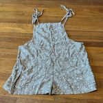 Vanilla Star Jeans Vanilla Star Floral Print Bibbed Shorts, Shoulder Ties, Large Photo 0