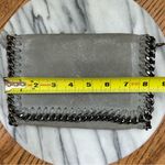 Dorse In Pelle Distressed Metallic Italian Leather Gun Metal Crossbody Silver Photo 12