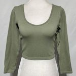 ZARA Ribbed Crop Top Limitless Contour Collection 05 7901/312/505 Green Size M/L Photo 3