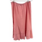 Requirements  Pink Midi Skirt L linen blend lined summer vacation office a-line Photo 1