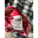 PINK - Victoria's Secret Women's  Red White Tie-Dye Huskers Crop Top S Photo 3