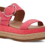UGG  April Espadrille Platform Sandal Suede Shoes Size 11 NWT Barbie Core Photo 0