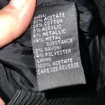 Carmen Marc Valvo Black Ribbed Metallic Square Neck Cap Sleeve Short Dress Sz 10 Photo 10