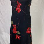 Jessica Howard Chiffon Style Black Floral Shift Dress Size 6 Photo 2