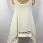 Free People Ivory Swing Shark-bite Hem Sleeveless Tank Top S Photo 6