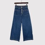 We The Free People Womens Jeans Blue Colette Wide Leg Utility Button Fly Size 25 Photo 1