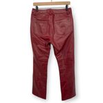 Gap Vintage Fall 2000 Genuine Leather Pant Size 8 Boot Cut 5-Pockets Burgundy Photo 2