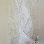 Simonton Says Sheer White Two Piece Top With Tie Button Down Collar NWT Size XS Photo 1