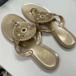 Jack Rogers Gold Georgina Jelly Flip Flop Sandals Womens 8 Beachy Vacation Photo 5