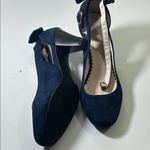 Chic Navy Women's Heels with Bow Detail Blue Size 8 Photo 2