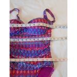 One Piece Womens Swimsuit Ruched Padding Beach Adjustable Straps Size Small Photo 4