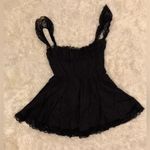 House Of CB NWOT  'Kaia' Black A-Line Lace Trim Fit & Flare Mini Dress sz L Photo 4