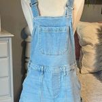 SO Light Blue Denim Overall Shorts Photo 0