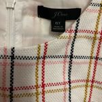 J.Crew J. Crew Novelty Suiting Fluted Hem A-Line Dress Windowpane Cotton Tweed Sheath Photo 3