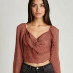 Lush Clothing Lush long sleeve mauve crop top size small Photo 0