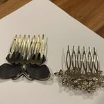 Lot Of 2 Rhinestone Women’s / Girl’s Hair Comb Style Accessories 1 Butterfly Photo 7
