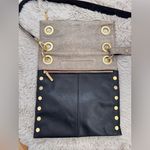 Hammitt Montana Reversible Pewter Black Leather Large Crossbody Gray Photo 2