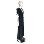 NWT Cotton Bleu Black Short Sleeve Wrap Dress Photo 2