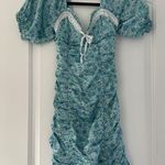 For Love & Lemons ALANA BLUE FLORAL MINI DRESS XXS! Photo 4