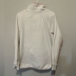 Abercrombie & Fitch  Asymmetrical Snap Fleece Pullover White Blush Pink Size M Photo 6