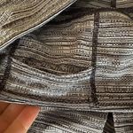 Athleta  Black White Striped Sheer Panel Capris Pants Yoga Running Fitness VGUC M Photo 3