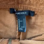 Forever 21 Tan Brown Zip Front Micro Corduroy 70’s Flare Leg Bell Bottom Pants M Photo 2