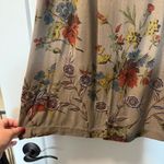 CAbi Tan Dark Floral Knee Length Skirt Viscose Turnberry Maggie Allover Print 6 Photo 1