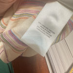 Untuckit For Her Shirt Linen blend tie back Issa sz 6/S striped short sleeves Pink Photo 6