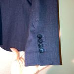 Eddie Bauer One Button Charcoal Grey Shoulder Padded Women Blazer Size 4 Petite Photo 4