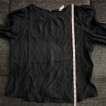 MNG‎ Long Sleeve Gauze Keyhole Back Blouse Black Size 4 Photo 8
