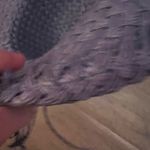 Vintage Blue Woven Hat with Blue Floral Accent Purple Photo 3