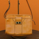 Merona  Womens Coffee Brown Sleek Satchel Silver Hardware Crossbody Bag Minimal‎ Photo 0