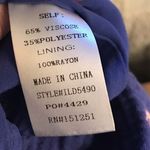 In Bloom EMMIE EMBROIDERED MAXI DRESS Blue Pink Large Cottagecore boho FP Photo 9