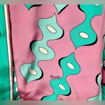 Rare Bessi Silk Blouse Pink & Green Geometric Retro Print Designer Italy Pucci 8 Photo 2