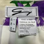 Ganni Vintage Italian silk Floral Purple and Green Skirt size 36/ XS Photo 3