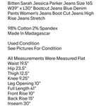 Bitten By Sarah Jessica Parker Bitten Sarah Jessica Parker Jeans Size 16S W39" x L30" Bootcut Jeans Blue Denim Pants Photo 1