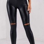 Black faux leather leggings Size M Photo 0