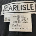 Carlisle  Wool Blend Zebra Print Blazer size 14 Photo 6