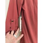 joie de vivre womens NWT Zipper Pocket Sleeve Tab Tunic Top Size S Boho Earthy Red Photo 2