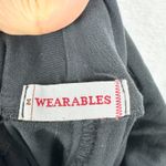 XCVI  Wearables Tiered Wide Leg Palazzo Pant Size Medium Black Lagenlook Corduroy Photo 2