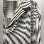 H&M  black white stripe oversized blouse Photo 1