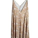 RESA Floral Tent Midi Slip Dress Women's Small Tan White Backless Party Revolve Photo 1